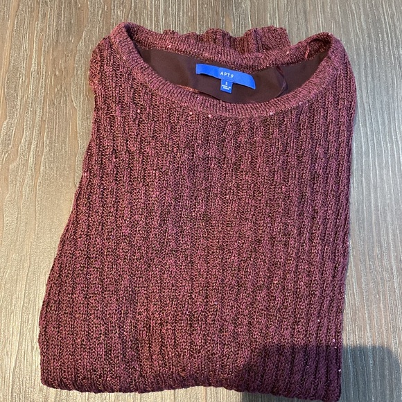 Apt. 9 ladies deep plum/burgundy sweater with sparkles. Size small. - Picture 3 of 10
